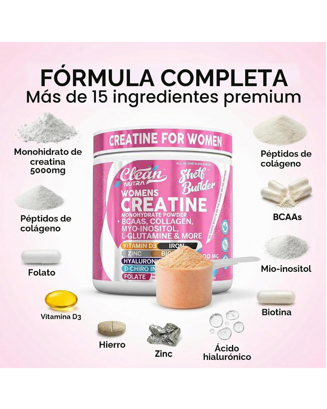 Creatina para mujeres con Fórmula 5 en 1