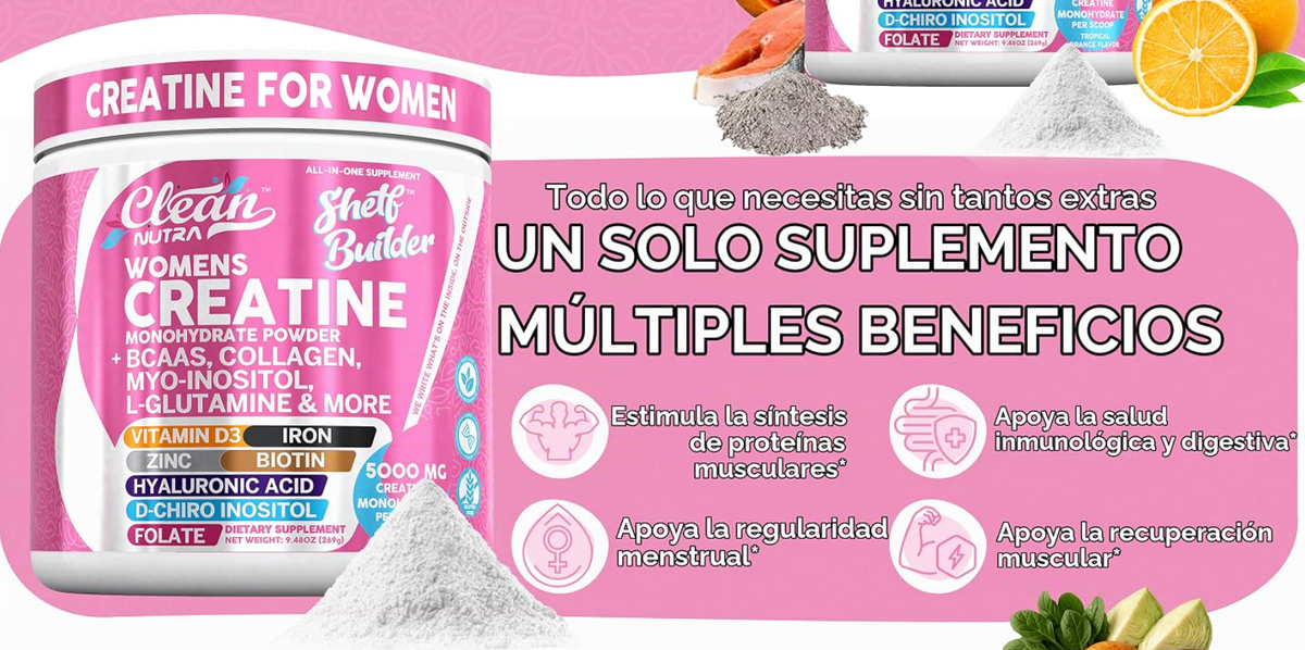 Creatina para mujeres con Fórmula 5 en 1
